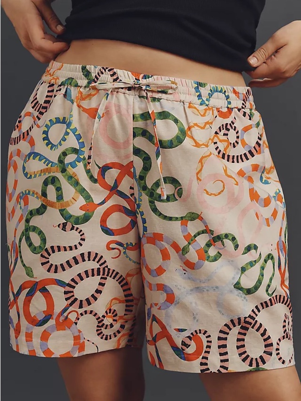 RACHEL ANTONOFF 🐍 For Anthropologie Timmy Linen Shorts 1X
